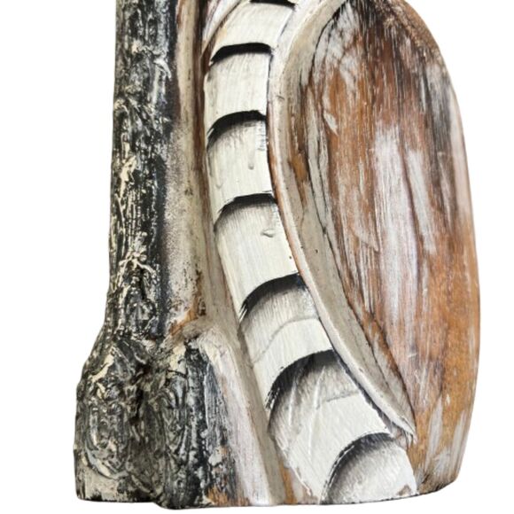 Set Of 2 Hand Carved Wooden & Painted Mama & Baby Siamese Cats 19" & 12"H - Picture 9 of 10